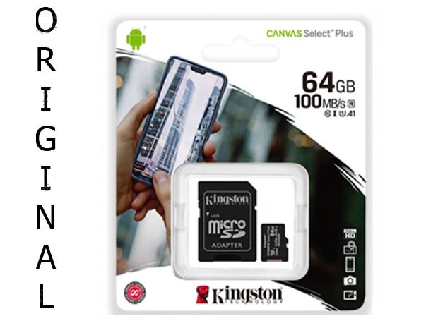 &+  MICRO SD ORIGINAL 64 GB KINGSTON CLASE 10